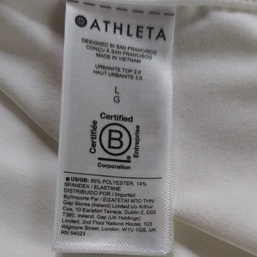 Athleta Urbanite Top 2.0 White Size L - Picture 4 of 8